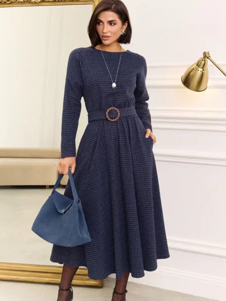 Сукні Dressa темно-синій віскоза/поліестер синя