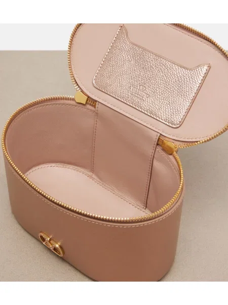 Top Valentino Garavani din piele roz