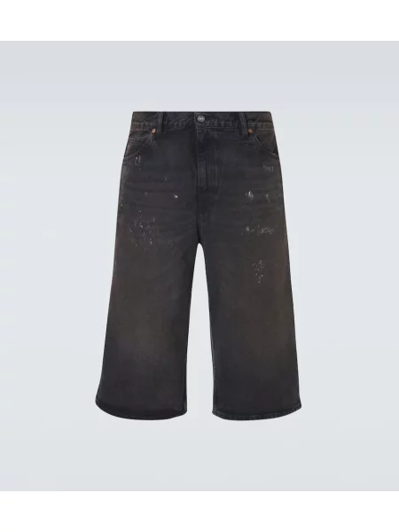 Pantaloni scurți Our Legacy zdrențuiți negru