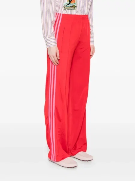Ριγέ παντελόνι Adidas κόκκινο