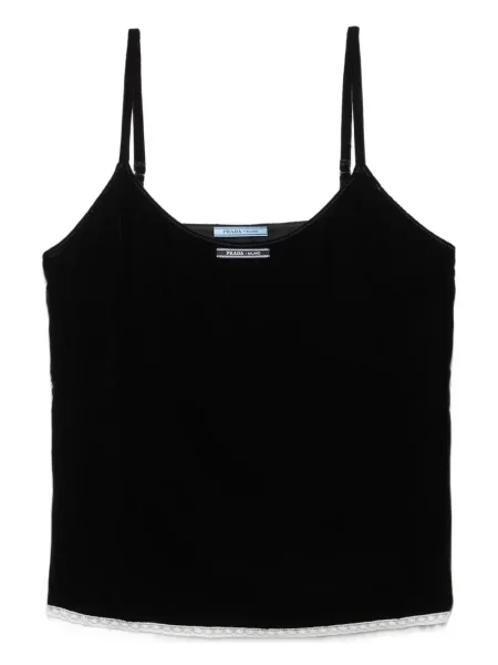Top Prada de catifea negru