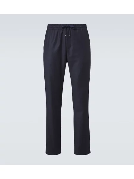 Pantaloni Agnona de lână albastru