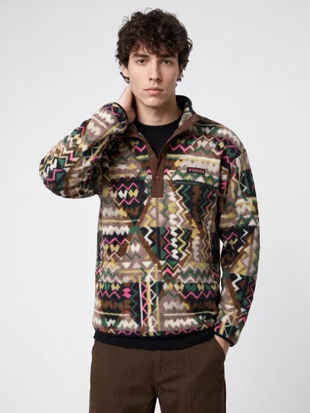 Fleece pattanás fleece melegítő felső Columbia nyomtatás