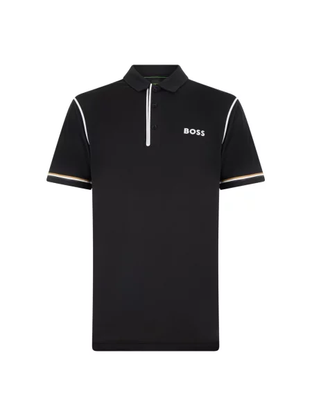Koszulka polo Boss z krótkim rękawem czarna