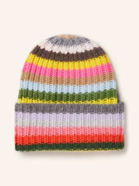 Hurray Kaszmirowa Czapka Sailor Multi pink żółta
