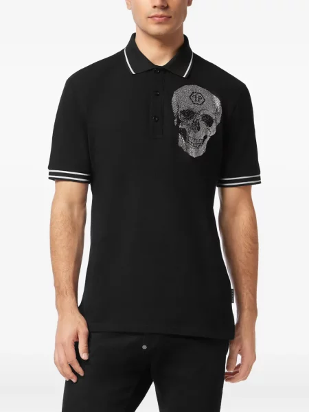 Polo Philipp Plein de cristal negru