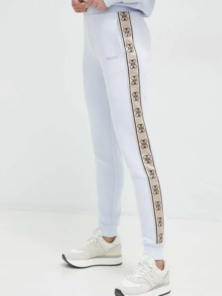 Tepláky Guess s aplikací hnědé