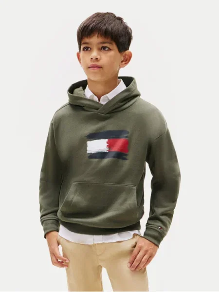 Tommy Hilfiger Bluză Flag verde