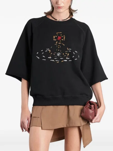 Scurt hanorac Vivienne Westwood cu mâneci scurte negru