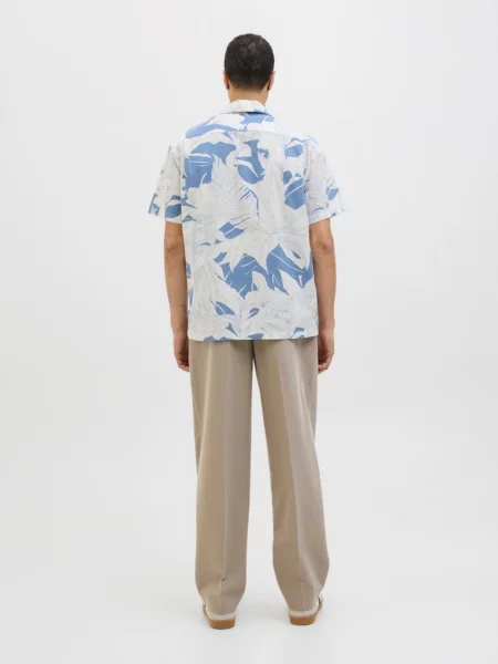 JACK & JONES Srajca JPRBLUBAHAMAS modra bela