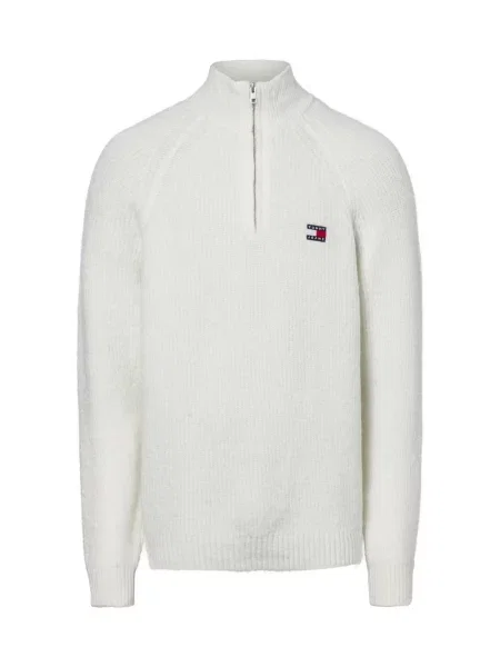 Kardigan Tommy Jeans wełniany biały