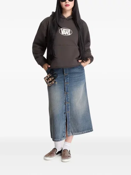 Hanorac cu glugă Vans cu imagine negru