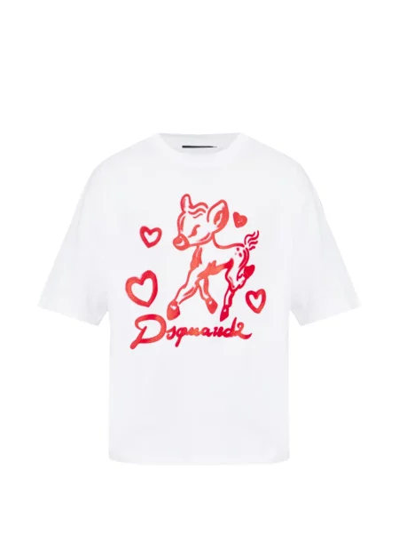 Tricou Dsquared2 cu imagine alb