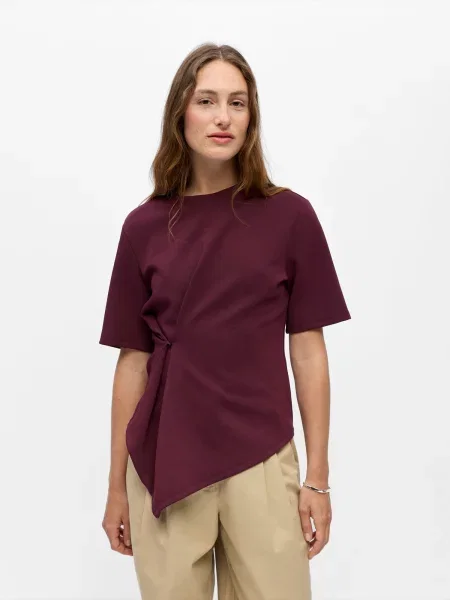 OBJECT Tricou OBJABBEY vin roșu