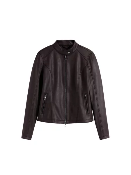 Desigual Geacă din imitație de piele Basic maro