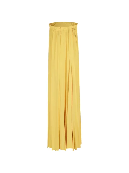Sukienka midi Semicouture bez ramiączek żółta