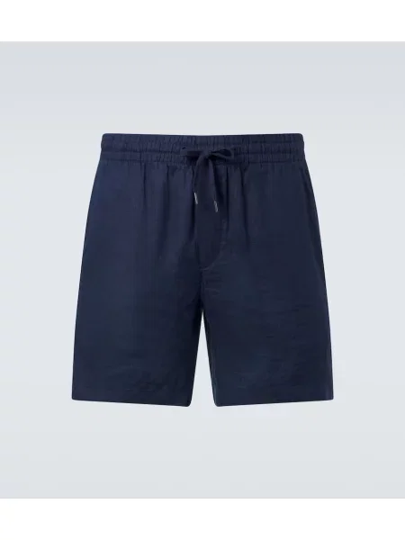 Lanene kratke hlače Polo Ralph Lauren modra