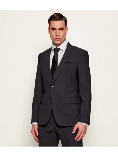 BOSS BLACK De lână sacou H-Huge-MM negru