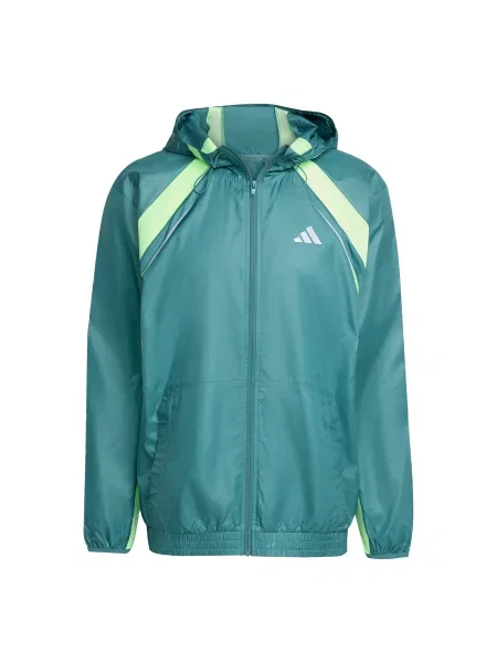 ADIDAS PERFORMANCE Geacă sport Tech Apparel verde petrol / verde deschis alb