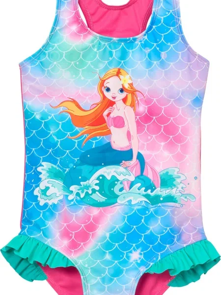 PLAYSHOES Costum de baie întreg neon / roz albastru