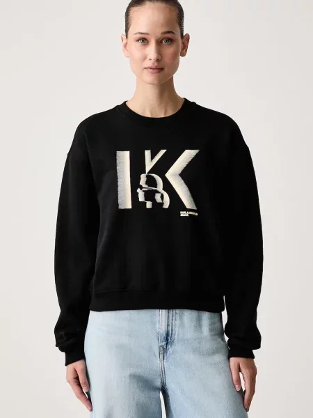 Karl Lagerfeld Jeans hanorac pentru femei din negru