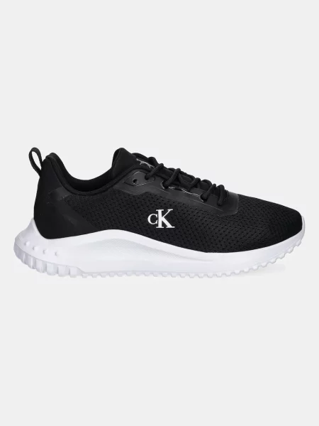 Calvin Klein Jeans Sneakersy Eva Runner Mix Mesh Čierna biela