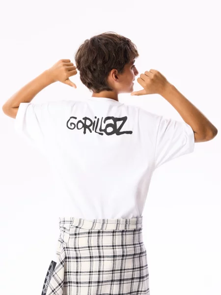 Reserved Tricou din Gorillaz alb