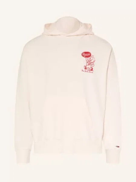 Tommy Jeans Mikina S Kapucí krémová červená