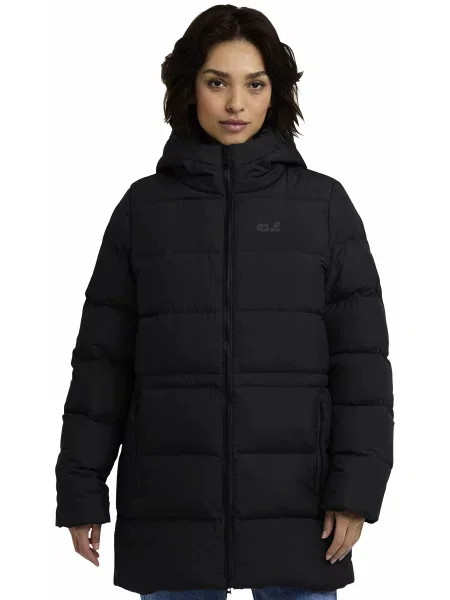 Пуховик Jack Wolfskin Frozen palace long jkt w rds чорний
