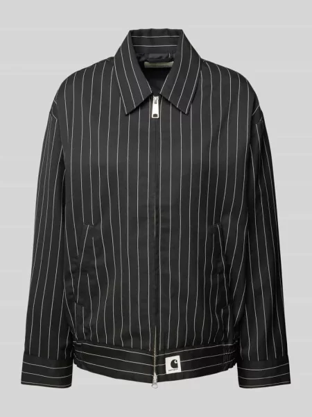 Carhartt WIP kurtka z domieszką wełny Seaton Jacket przejściowa oversize czarny