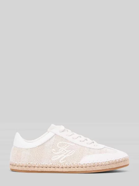 Sneakersy z wyhaftowanym logo Tommy Hilfiger białe