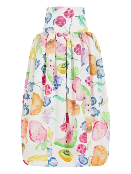 Fustă Rosie Assoulin cu imagine alb