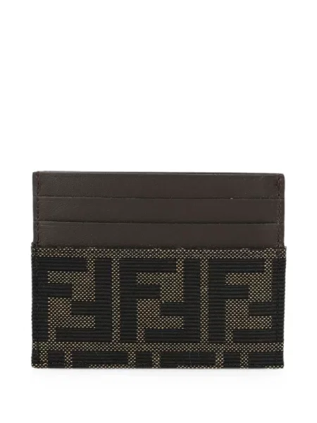 Jacquard novčanik Fendi smeđa