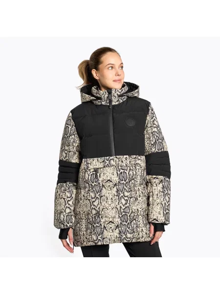 Lyžařská bunda Nikkie Umeko snake béžová