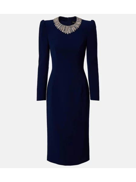 Rochie midi Jenny Packham până la genunchi de costum albastru
