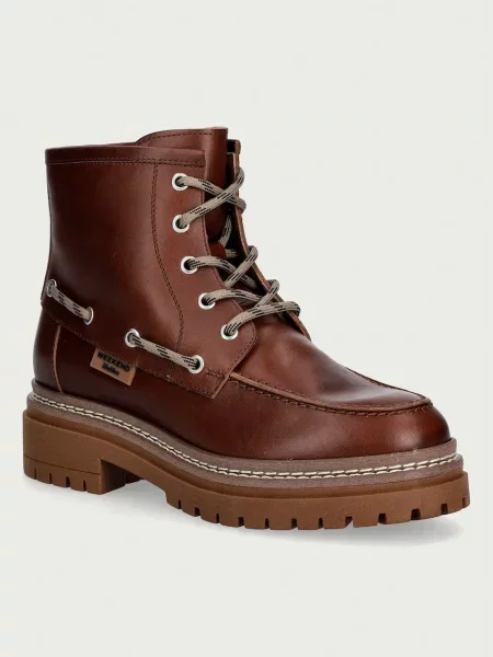 Weekend MaxMara De piele botine Wkapantone maro