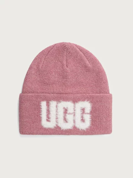 UGG căciulă cu amestec de lână roz
