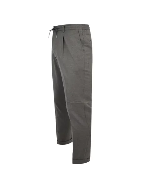 Pantaloni Luciano Barbera cu cordon gri