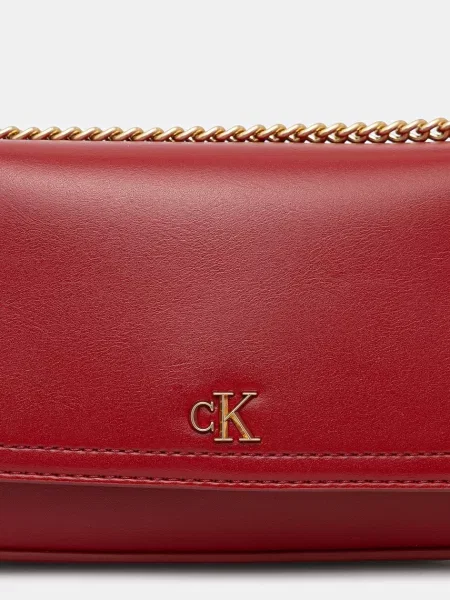 Műbőr nyaklánc Calvin Klein piros