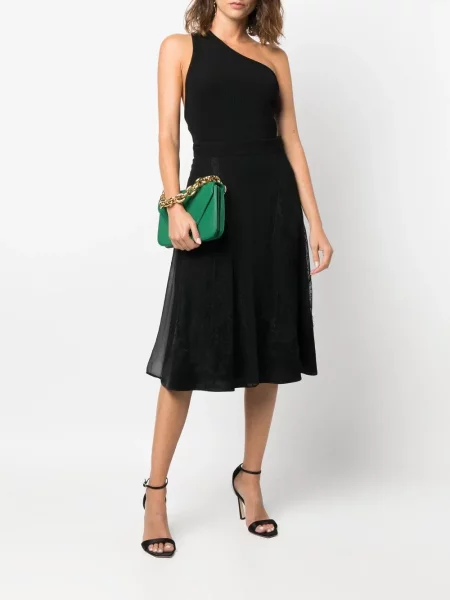 Fustă Alberta Ferretti din dantelă negru
