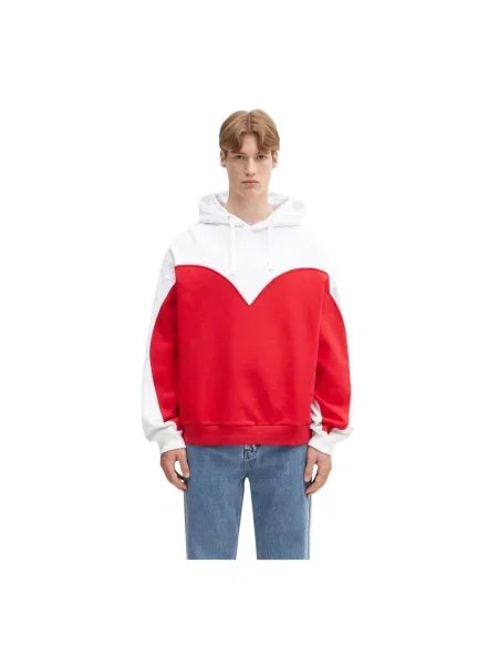Fiorucci bluza Heart Relaxed Fit z kapturem wzorzysta biały