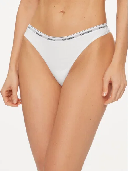 Stringi w jednolitym kolorze Calvin Klein Underwear białe