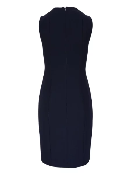 Rochie fără mâneci Akris fără mâneci cu decolteu în V de costum albastru