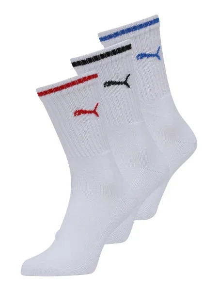 PUMA Șosete sport albastru / roșu / negru / murdar alb