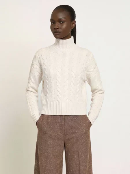 Max Mara Studio Sweter Cosmo weiss