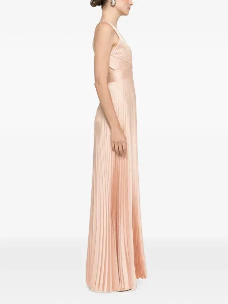 Rochie maxi Nissa din satin roz
