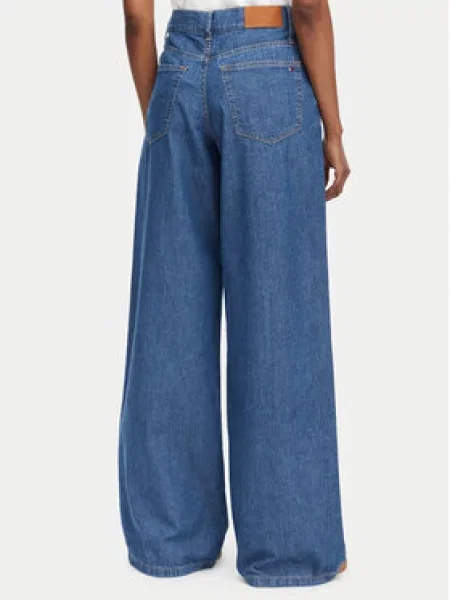 Tommy Hilfiger Jeans hlače Wide Leg modra