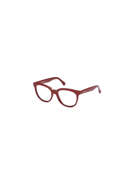 Lniane okulary przeciwsłoneczne Max Mara eleganckie czerwone
