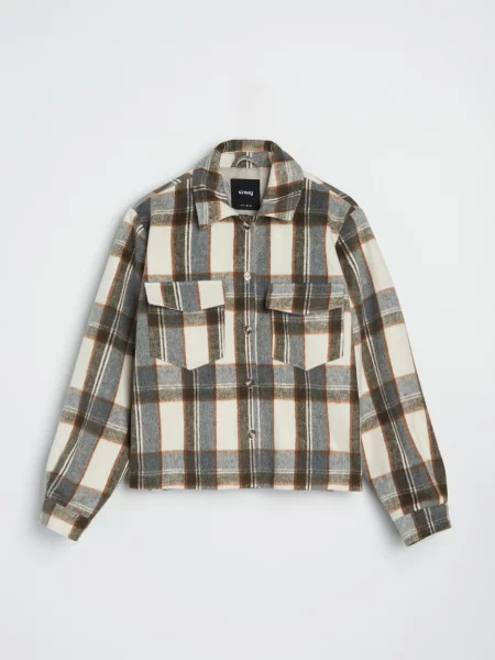 Куртка-сорочка у клітинку різнобарвний