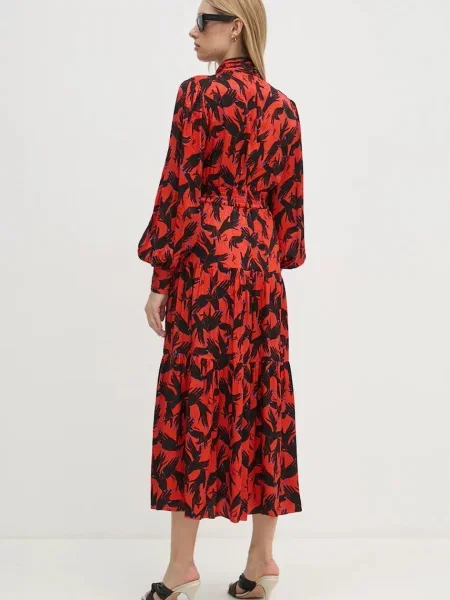 Платье миди Diane Von Furstenberg клеш красное